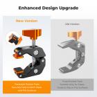 Camera Mount Clamp, Super Crab Clamp with Rotatable Clamping Block, 1/4" and 3/8" Thread Holes for Round Pipe Flat Surface, Camera Mounts, and Other Photographic K&F CONCEPT