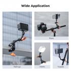 Camera Mount Clamp, Super Crab Clamp with Rotatable Clamping Block, 1/4" and 3/8" Thread Holes for Round Pipe Flat Surface, Camera Mounts, and Other Photographic K&F CONCEPT