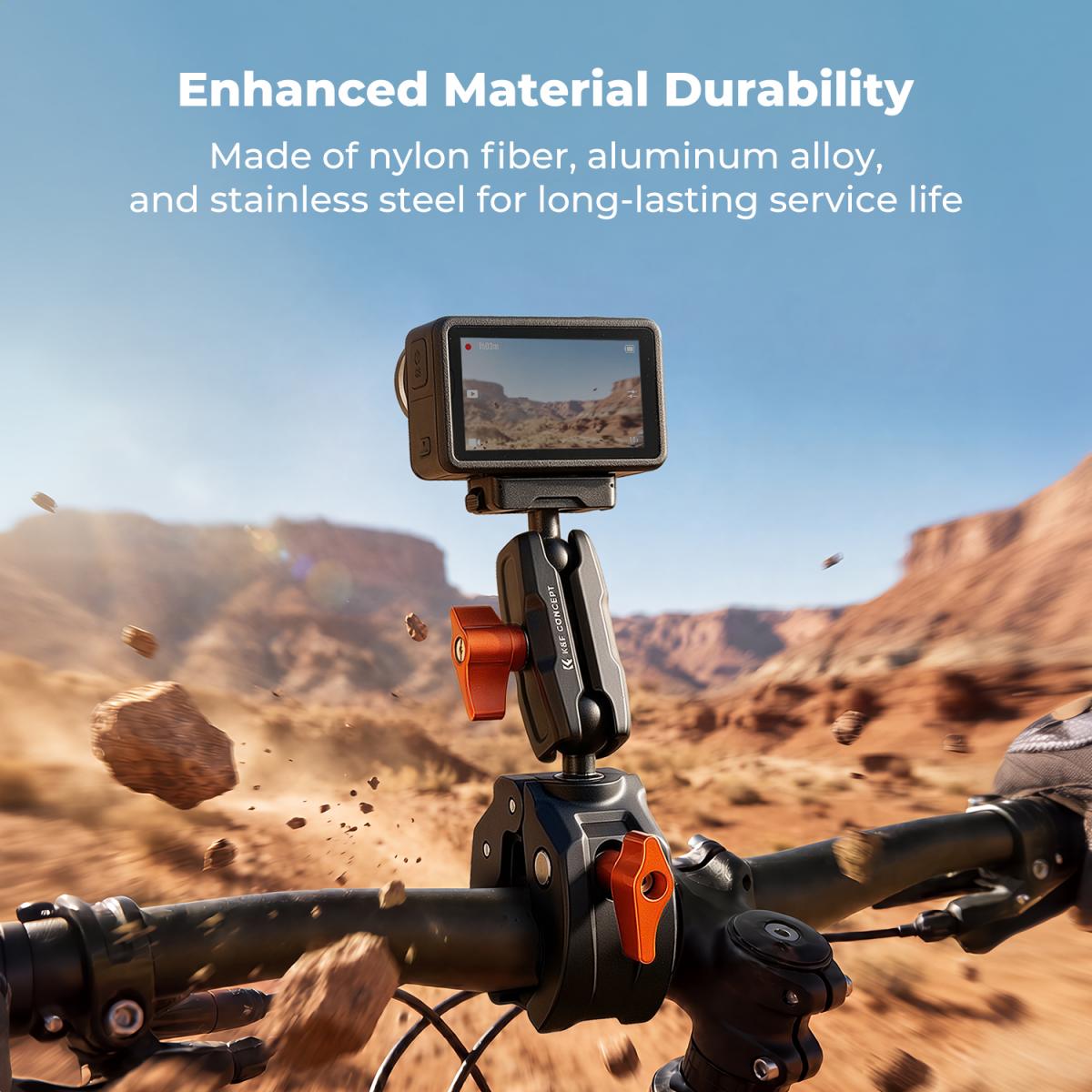 K&F CONCEPT Motorcykelcykelklemmebeslag Quick Release Kompatibel med DJI