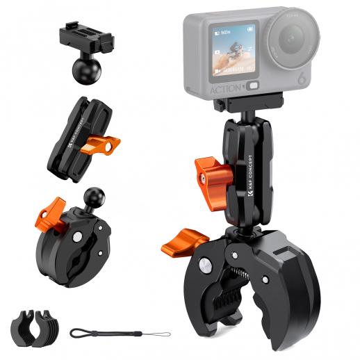 K&F CONCEPT Motorcycle Bike Clamp Mount Compatible with DJI Action 6