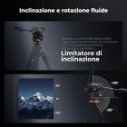 Testa a sfera per treppiede K&F CONCEPT da 36 mm, testa robusta da 8 kg con maniglia rimovibile e limitatore di inclinazione, attacco Arca Swiss con sgancio rapido + panoramica a 360° per fotocamere mirrorless e reflex digitali.