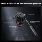 Testa a sfera per treppiede K&F CONCEPT da 36 mm, testa robusta da 8 kg con maniglia rimovibile e limitatore di inclinazione, attacco Arca Swiss con sgancio rapido + panoramica a 360° per fotocamere mirrorless e reflex digitali.