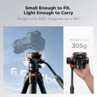 K&F CONCEPT Fluid Head, Silky Smooth Plastic Tripod Fluid Head for 360°Pan and Tilt, Lightweight Tripod Head Compatible Arca Swiss Max Load 7.6 lbs for Travel, Outdoor Shooting, Vlog. FH-04