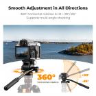 K&F CONCEPT Metal Fluid Head for Tripod, 3kg/6.6lbs Camera Fluid Head with Removable Handle, 360° Smooth Pan, -70° to +90° Tilt, for DSLR & Mirrorless Cameras