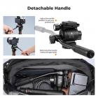 K&F CONCEPT Metal Fluid Head for Tripod, 3kg/6.6lbs Camera Fluid Head with Removable Handle, 360° Smooth Pan, -70° to +90° Tilt, for DSLR & Mirrorless Cameras