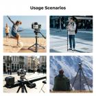 K&F CONCEPT Metal Fluid Head for Tripod, 3kg/6.6lbs Camera Fluid Head with Removable Handle, 360° Smooth Pan, -70° to +90° Tilt, for DSLR & Mirrorless Cameras