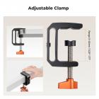K&F CONCEPT Camera C-Clamp Mount with Double Ball Head Magic Arm360° Adjustable Clamp Desktop Mount, for Action Camera, Monitor, LED Light and Microphone