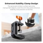 K&F CONCEPT Camera C-Clamp Mount with Double Ball Head Magic Arm360° Adjustable Clamp Desktop Mount, for Action Camera, Monitor, LED Light and Microphone