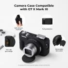 Canon G7X III Silicone Protective Case with Screen Protector Set, Anti-Scratch Shockproof Soft Skin Black