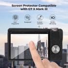 Canon G7X III Silicone Protective Case with Screen Protector Set, Anti-Scratch Shockproof Soft Skin Black