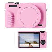 Canon G7X III Silicone Protective Case with Screen Protector Set, Anti-Scratch Shockproof Soft Skin Pink