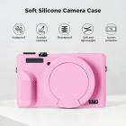 Canon G7X III Silicone Protective Case with Screen Protector Set, Anti-Scratch Shockproof Soft Skin Pink