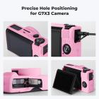 Canon G7X III Silicone Protective Case with Screen Protector Set, Anti-Scratch Shockproof Soft Skin Pink