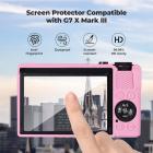 Canon G7X III Silicone Protective Case with Screen Protector Set, Anti-Scratch Shockproof Soft Skin Pink
