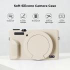 Canon G7X III Silicone Protective Case with Screen Protector Set, Anti-Scratch Shockproof Soft Skin Beige