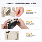 Canon G7X III Silicone Protective Case with Screen Protector Set, Anti-Scratch Shockproof Soft Skin Beige