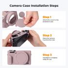 Canon G7X III Silicone Protective Case with Screen Protector Set, Anti-Scratch Shockproof Soft Skin Purple