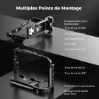 Cage complète pour caméra Sony ZV-E10 II, support vidéo léger en aluminium avec base à dégagement rapide Arca-Swiss et griffe porte-accessoires