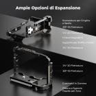 Gabbia completa per fotocamera Sony ZV-E10 II, rig video leggero in alluminio con base a sgancio rapido Arca-Swiss e attacco a slitta.
