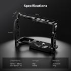 Full Camera Cage for Sony ZV-E10 II, Lightweight Aluminum Video Rig with Arca-Swiss Quick Release Base & Cold Shoe Mount