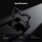Cage complète pour appareil photo Sony Alpha 7, support vidéo léger en aluminium avec base à dégagement rapide Arca-Swiss et griffe porte-accessoires