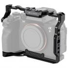 Gabbia completa per fotocamera Sony Alpha 7, rig video leggero in alluminio con base a sgancio rapido Arca-Swiss e attacco a slitta.