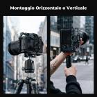 Gabbia completa per fotocamera Sony Alpha 7, rig video leggero in alluminio con base a sgancio rapido Arca-Swiss e attacco a slitta.
