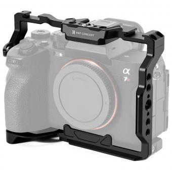 Full Camera Cage for Sony Alpha 7, Lightweight Aluminum Video Rig with Arca-Swiss Quick Release Base & Cold Shoe Mount