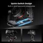 Full Camera Cage for Sony Alpha 7, Lightweight Aluminum Video Rig with Arca-Swiss Quick Release Base & Cold Shoe Mount