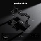 Full Camera Cage for Sony Alpha 7, Lightweight Aluminum Video Rig with Arca-Swiss Quick Release Base & Cold Shoe Mount