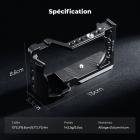 Cage complète pour appareil photo Sony Alpha 6500/6400/6300/6000, support vidéo léger en aluminium avec base à dégagement rapide Arca-Swiss et griffe porte-accessoires