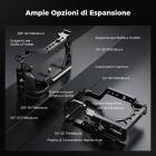Gabbia completa per fotocamera Sony Alpha 6500/6400/6300/6000, rig video leggero in alluminio con base a sgancio rapido Arca-Swiss e attacco a slitta.