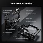 Full Camera Cage for Sony Alpha 6500/6400/6300/6000, Lightweight Aluminum Video Rig with Arca-Swiss Quick Release Base & Cold Shoe Mount