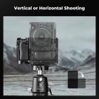 Full Camera Cage for Sony Alpha 6500/6400/6300/6000, Lightweight Aluminum Video Rig with Arca-Swiss Quick Release Base & Cold Shoe Mount