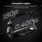 Cage complète pour Canon R50V, support vidéo léger en aluminium avec base à dégagement rapide Arca-Swiss et griffe porte-accessoires