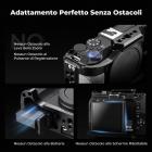 Gabbia completa per fotocamera Canon R50V, rig video leggero in alluminio con base a sgancio rapido Arca-Swiss e attacco a slitta.