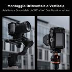Gabbia completa per fotocamera Canon R50V, rig video leggero in alluminio con base a sgancio rapido Arca-Swiss e attacco a slitta.