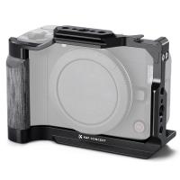 Full Camera Cage for Canon R50V, Lightweight Aluminum Video Rig with Arca-Swiss Quick Release Base & Cold Shoe Mount