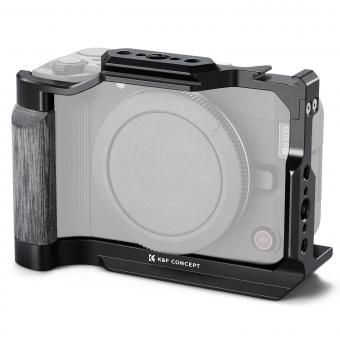 Full Camera Cage for Canon R50V, Lightweight Aluminum Video Rig with Arca-Swiss Quick Release Base & Cold Shoe Mount