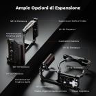 Gabbia completa per fotocamera Nikon ZR, rig video leggero in alluminio con base a sgancio rapido Arca-Swiss e attacco a slitta.