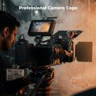 Full Camera Cage for Nikon ZR, Lightweight Aluminum Video Rig with Arca-Swiss Quick Release Base & Cold Shoe Mount