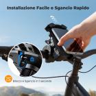 Supporto per telefono da moto, supporto per telefono da bici, morsetto per manubrio regolabile a 360° e installazione rapida per telefoni da 4,7" a 6,9" K&F CONCEPT
