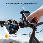 Motorcycle Phone Mount, Bike Phone Holder, 360° Adjustable & Quick Install Handlebar Clamp for 4.7" to 6.9" Phones K&F CONCEPT