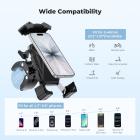Motorcycle Phone Mount, Bike Phone Holder, 360° Adjustable & Quick Install Handlebar Clamp for 4.7" to 6.9" Phones K&F CONCEPT