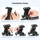 Motorcycle Phone Mount, Bike Phone Holder, 360° Adjustable & Quick Install Handlebar Clamp for 4.7" to 6.9" Phones K&F CONCEPT