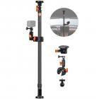 K&F CONCEPT Car Mount Support Pole, Adjustable 27.6-49.2" Carbon Fiber Camera Mount with 3" Suction Cup & Super Clamp, 2kg/4.4lbs Load Capacity for Action Cameras, Smartphones & Vlogging