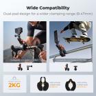 K&F CONCEPT Car Mount Support Pole, Adjustable 27.6-49.2" Carbon Fiber Camera Mount with 3" Suction Cup & Super Clamp, 2kg/4.4lbs Load Capacity for Action Cameras, Smartphones & Vlogging