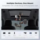 K&F CONCEPT Car Mount Support Pole, Adjustable 27.6-49.2" Carbon Fiber Camera Mount with 3" Suction Cup & Super Clamp, 2kg/4.4lbs Load Capacity for Action Cameras, Smartphones & Vlogging