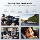 K&F CONCEPT Car Mount Support Pole, Adjustable 27.6-49.2" Carbon Fiber Camera Mount with 3" Suction Cup & Super Clamp, 2kg/4.4lbs Load Capacity for Action Cameras, Smartphones & Vlogging