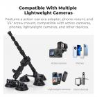 K&F CONCEPT 5-in-1 Suction Cup Car Mount for Camera, Adjustable Vehicle Camera Mount for Action Cameras, Smartphones & DSLR, Quick Release Mount for Hood, Windshield, Door & Side Panel